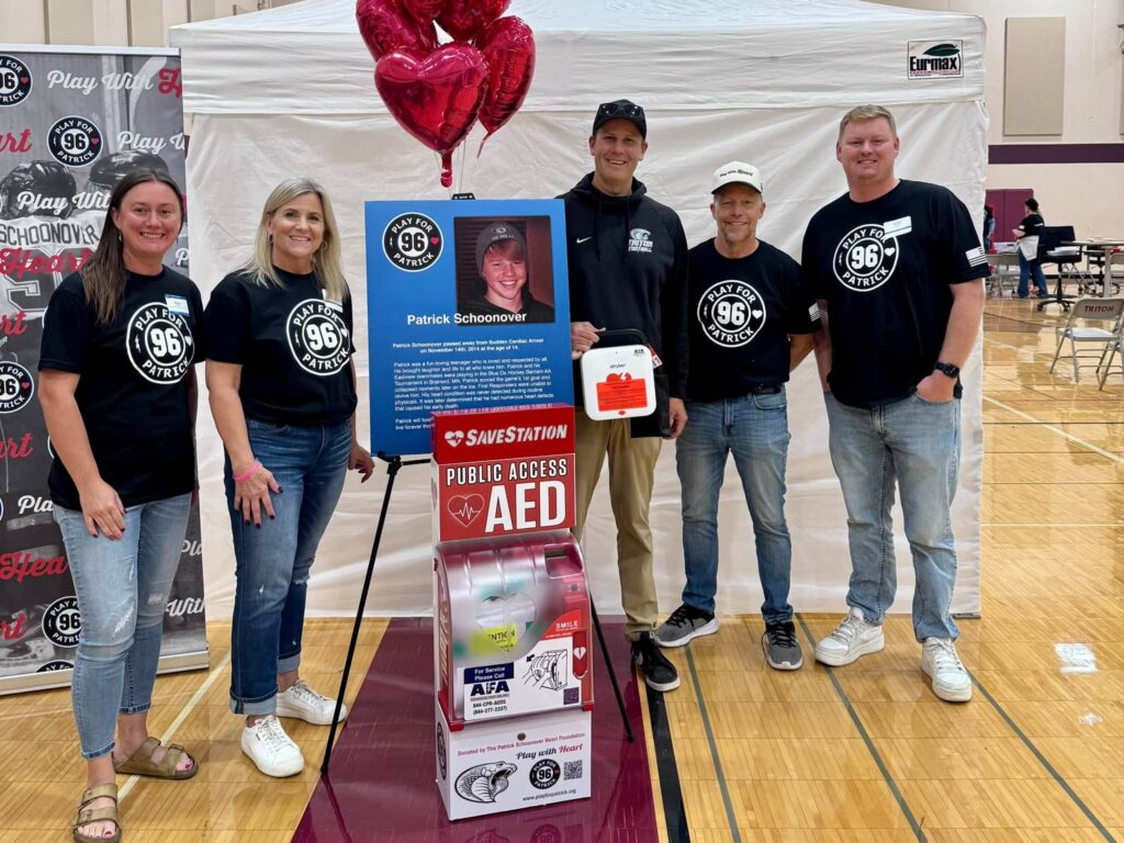 Play for Patrick team with the donated SAVESTATION and AED