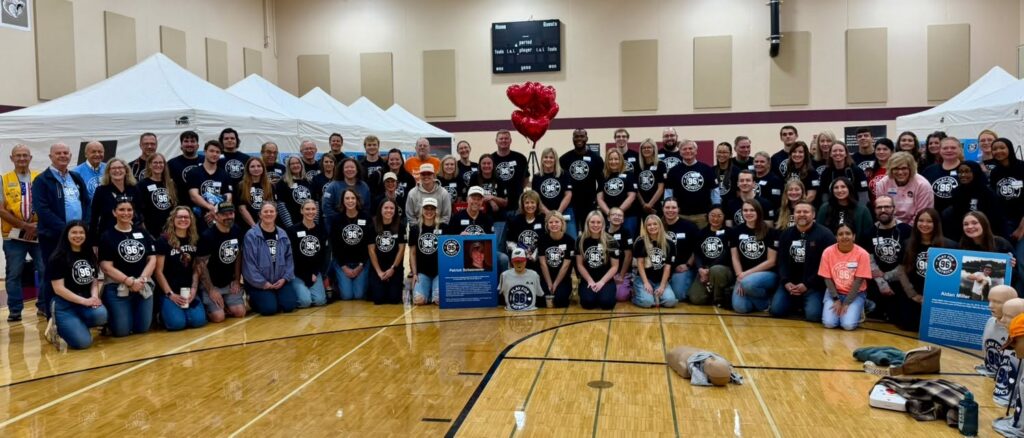 Group photo of everyone who made the Triton heart screen possible